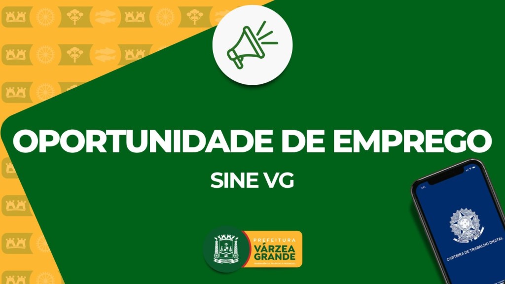 Sine de Várzea Grande oferece 216 vagas de emprego, incluindo 17 exclusivas para PCDs